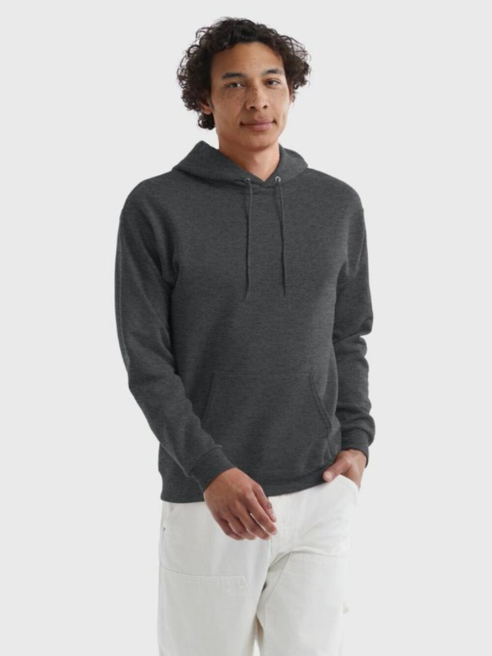 Hanes EcoSmart Dark Gray Pullover Hoodie Size M